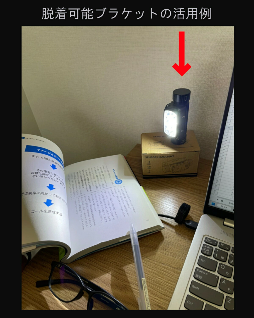 N-FORCEヘッドライト Type-C充電対応 読書灯・常夜灯としても使えるヘッドライト