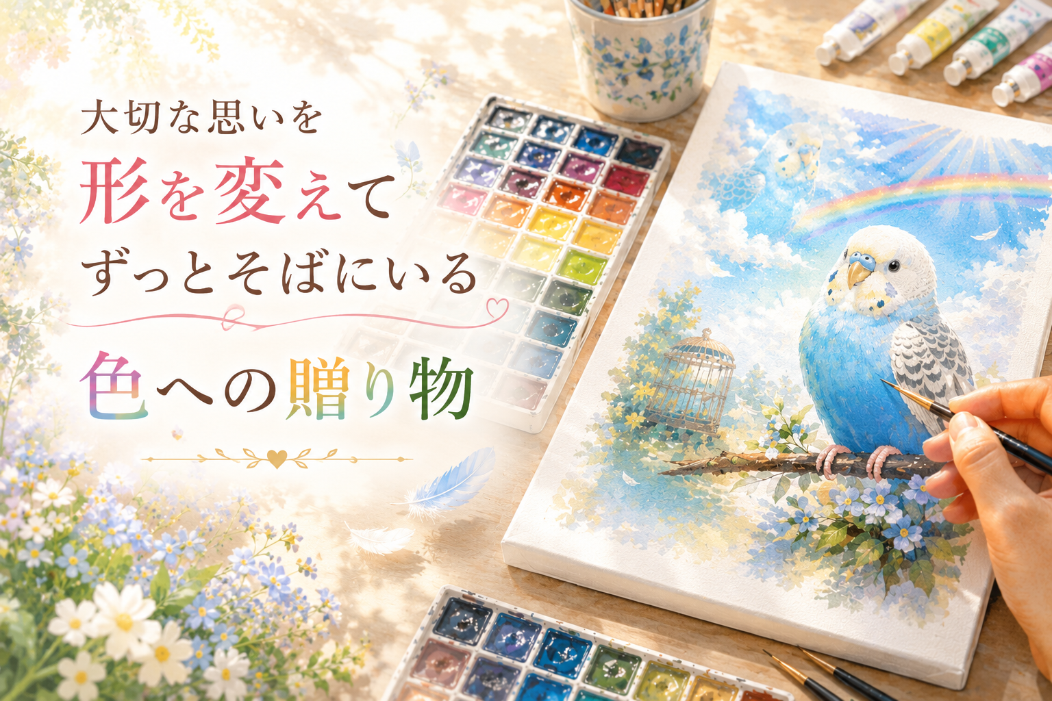 Paint Yoursカスタム絵画キット｜大切な思いを形を変えてずっとそばにいる｜色への贈り物｜愛するペット（インコ・犬・猫）の写真を世界に一つだけのアート作品に｜ペットロス・シニア趣味・思い出を残したい方に